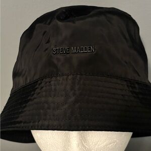 Steve Madden Satin Lined Logo Bucket Hat
